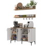 Hanah Home Armario Multiusos Blanco y Nogal